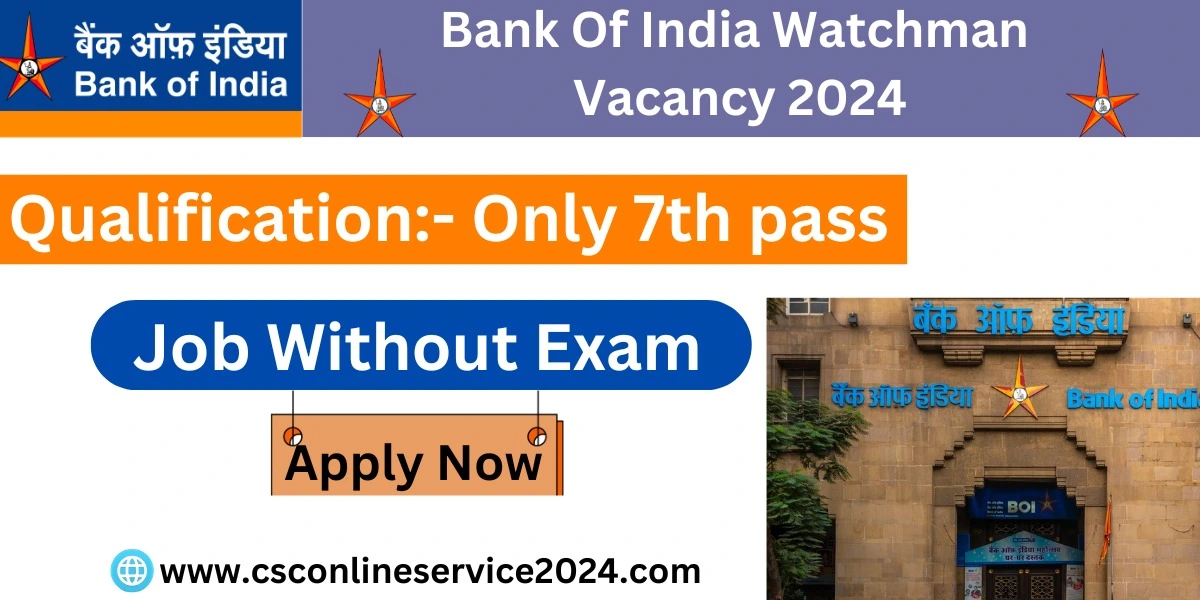 Bank of India Watchman Recruitment