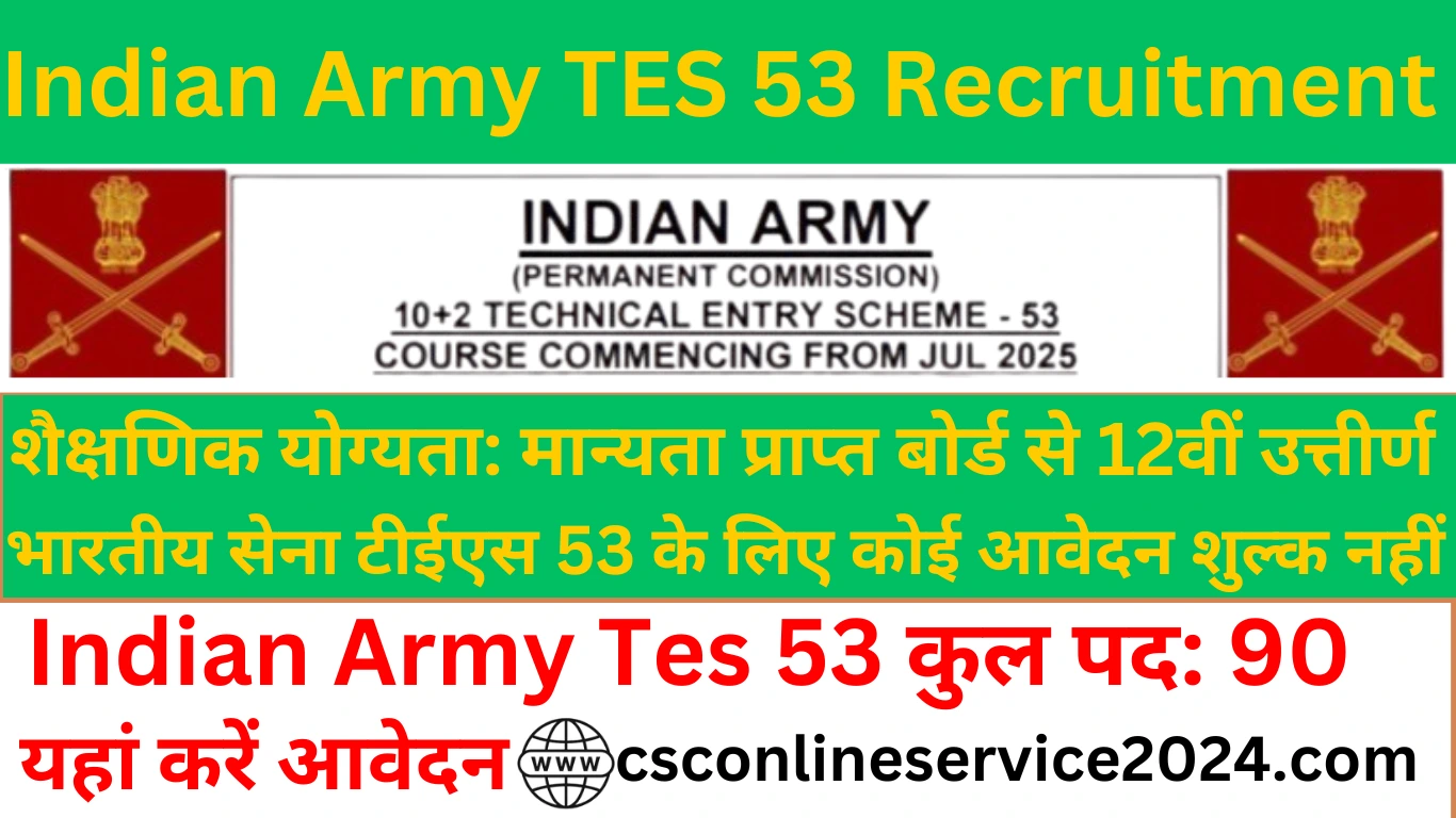 Indian Army Tes 53 Entry 2025