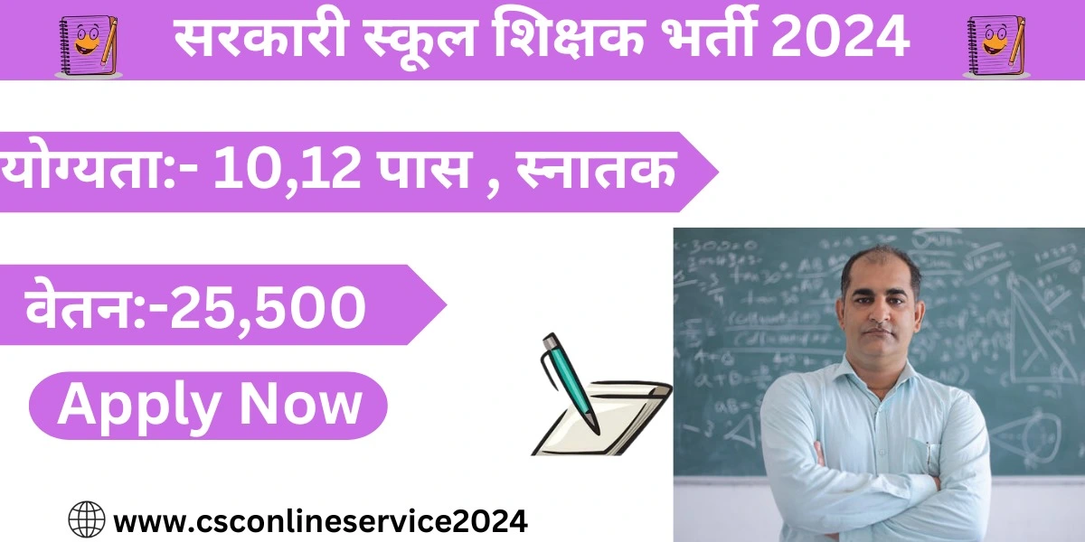 Govt Teacher Vacancy 2024