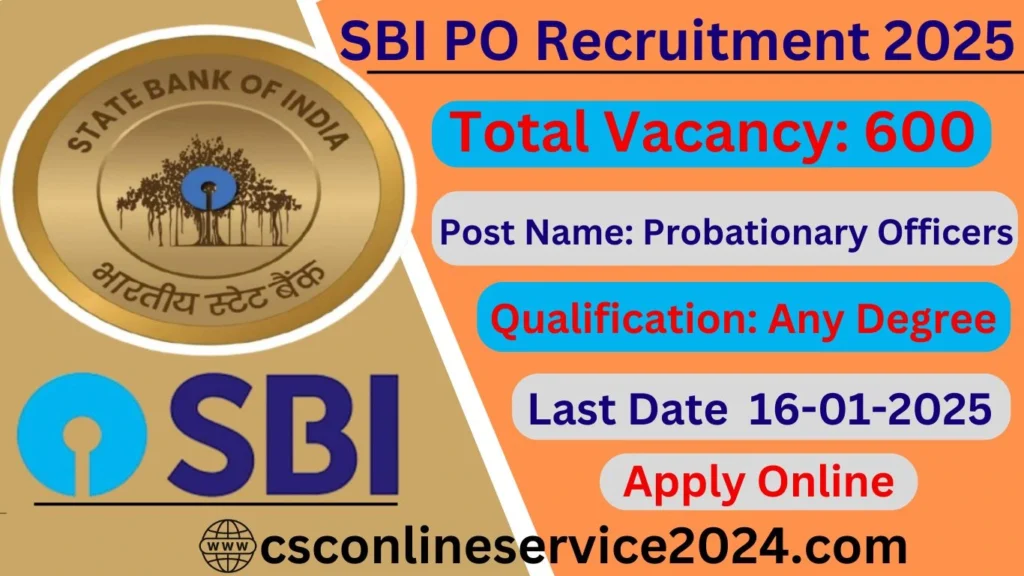 SBI PO Notification 2025 – Apply Online for 600 Posts