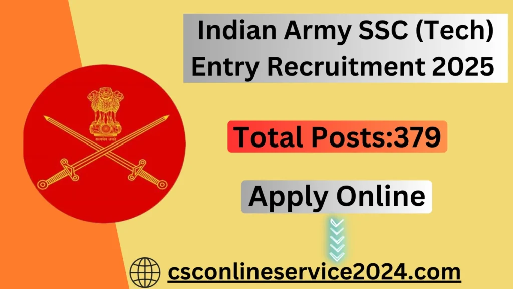 Indian Army SSC Tech Entry 2025-Apply Online for 65th SSC (Tech-Men) & 36th SSC (Tech-Women) 