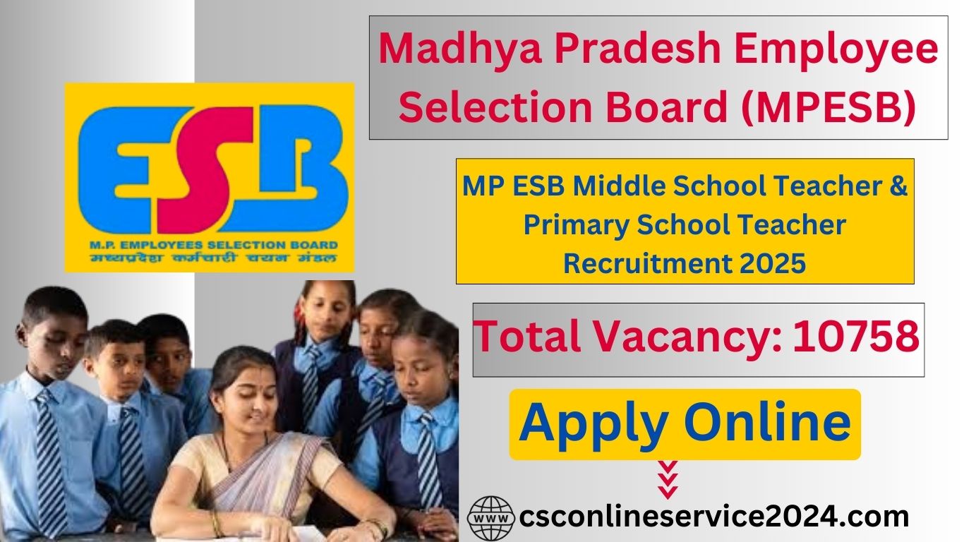 MPESB Middle and Primary Teacher Recruitment 2025