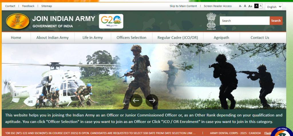 Indian Army SSC Tech Entry 2025-Apply Online for 65th SSC (Tech-Men) & 36th SSC (Tech-Women) 