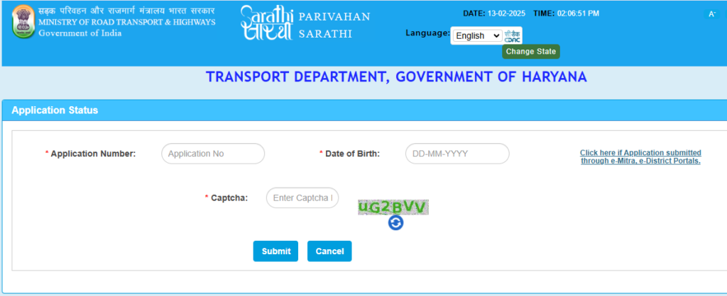 Driving Licence Online Apply