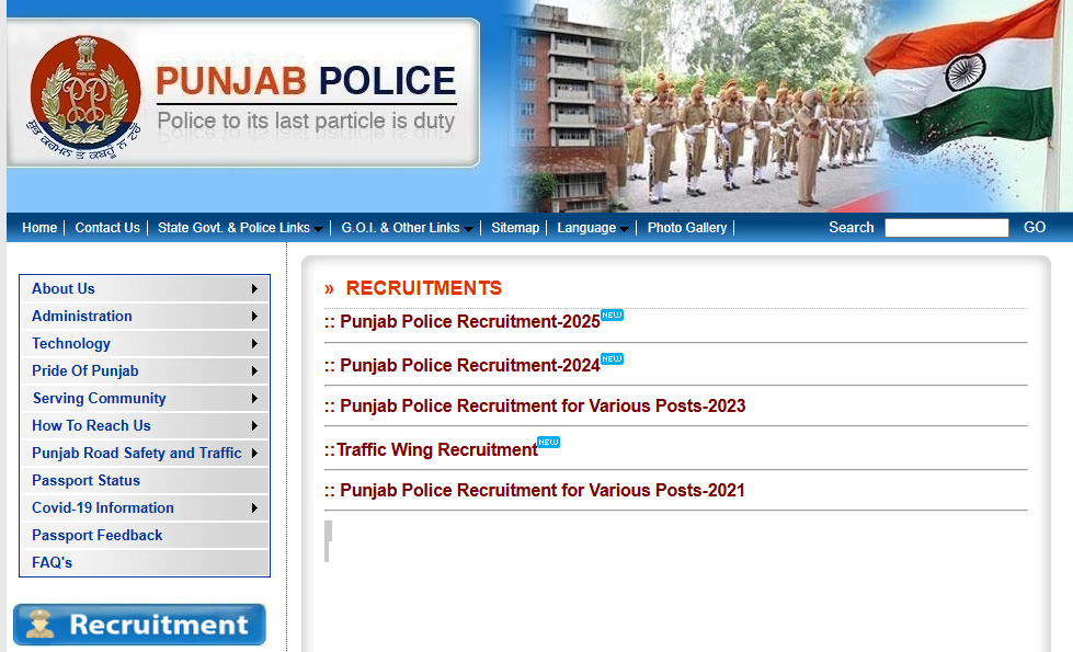 Punjab Police Constable Recruitment 2025