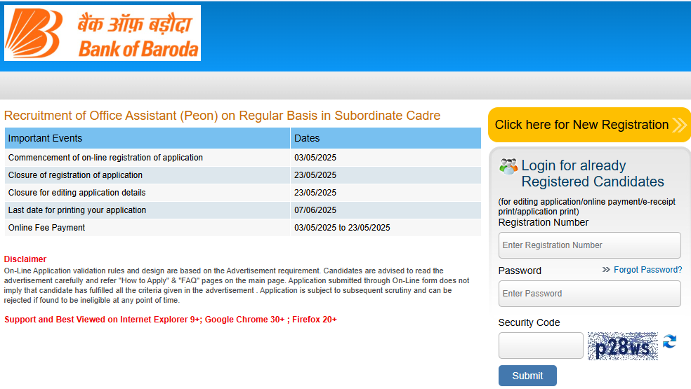 Bank of Baroda Recruitment 2025