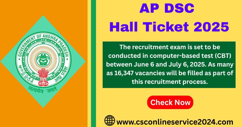 AP DSC Hall Ticket Download 2025