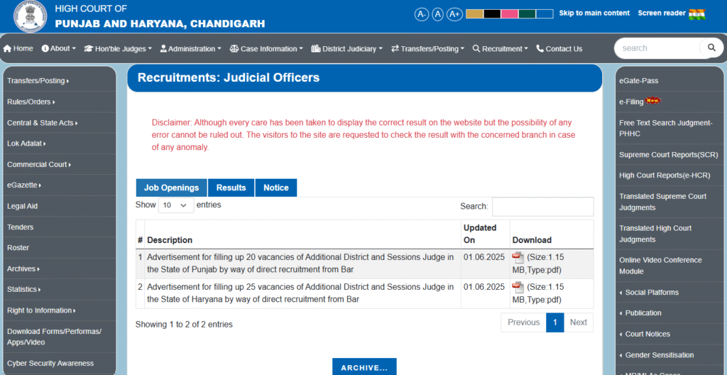 High Court Punjab and Haryana