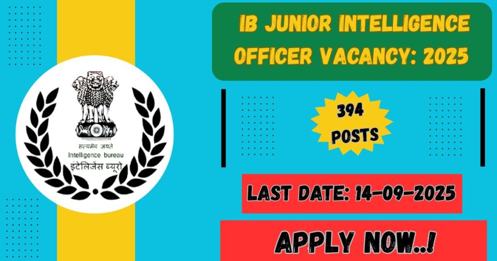 IB Junior Intelligence Officer vacancy