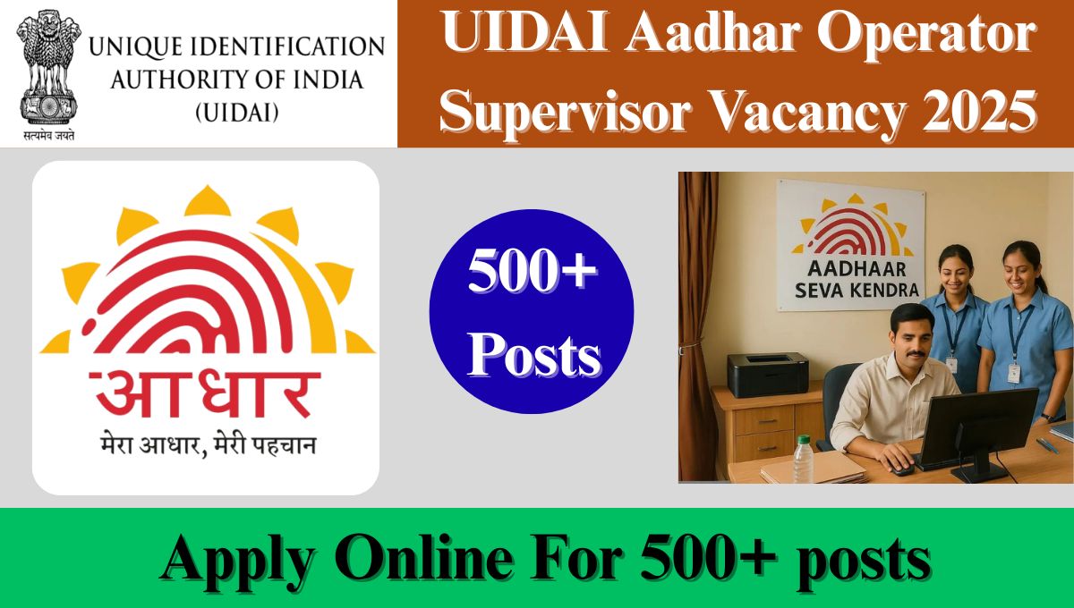 UIDAI Aadhar Operator Supervisor