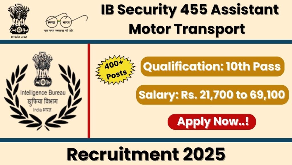 IB Security 455 Assistant Motor Transport