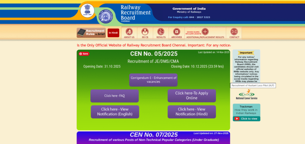 RRB NTPC Under Graduate Level