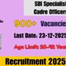 SBI Specialist Cadre Officers