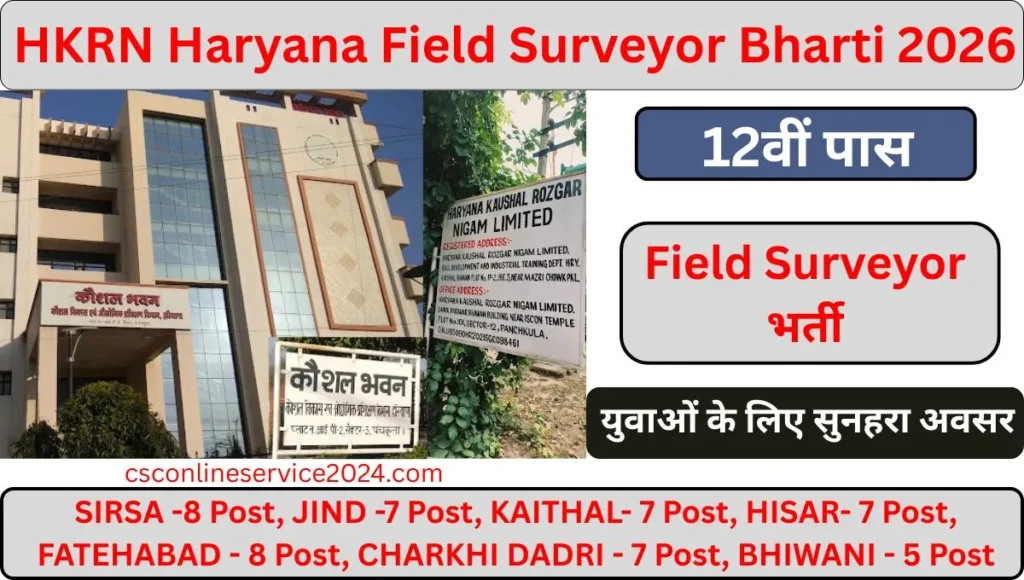 HKRN Haryana Field Surveyor Bharti 2026
