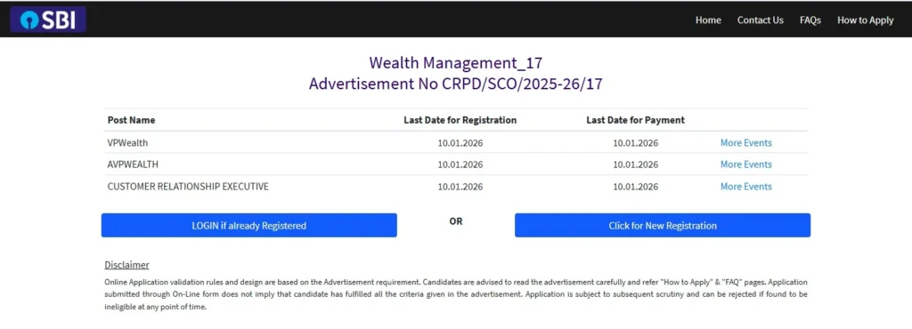 SBI Specialist Officiers Bharti 2026