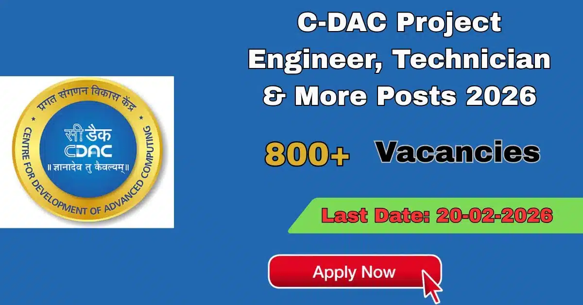 C-DAC Project Engineer and Technician Bharti
