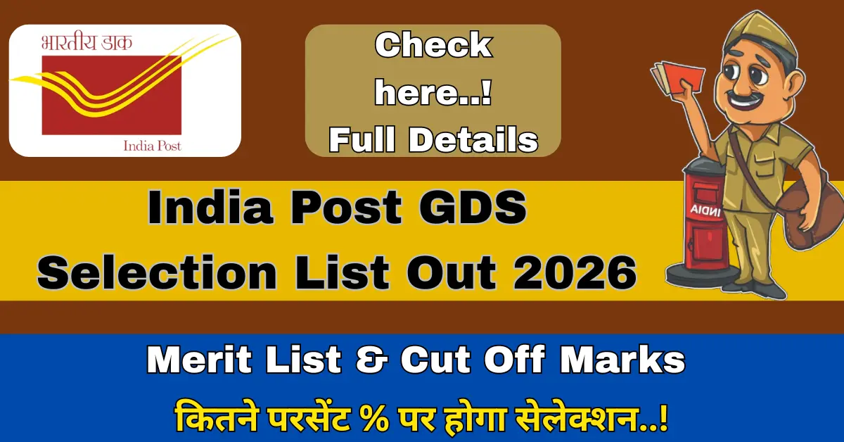 India Post GDS Selection List Out 2026