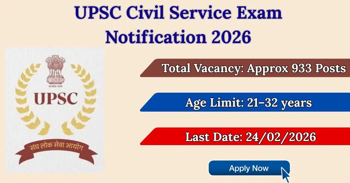 UPSC Civil Service Exam Notification 2026
