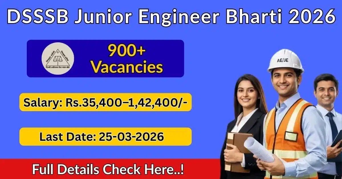 DSSSB Junior Engineer Bharti 2026