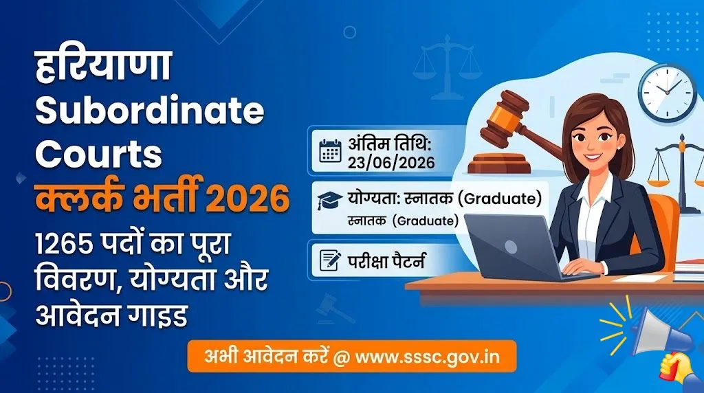 SSSC Clerk Recruitment 2026