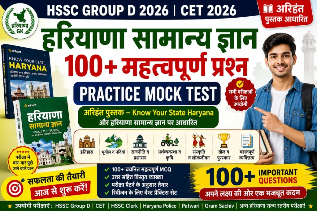 HSSC Group D 2026 Haryana Current Affairs Mock Test